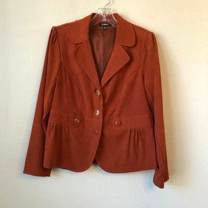 Elementz Burnt Orange Faux Suede Blazer